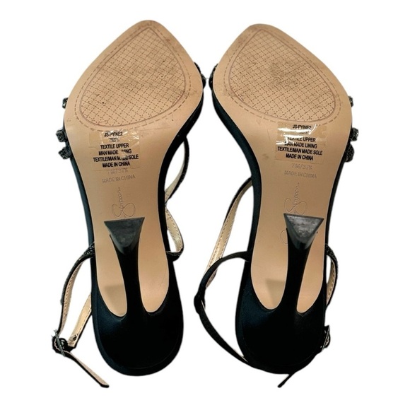 Jessica Simpson Women's Black Slingback Stiletto Heel Pyine Dress Sandals Size 7 - Picture 8 of 8